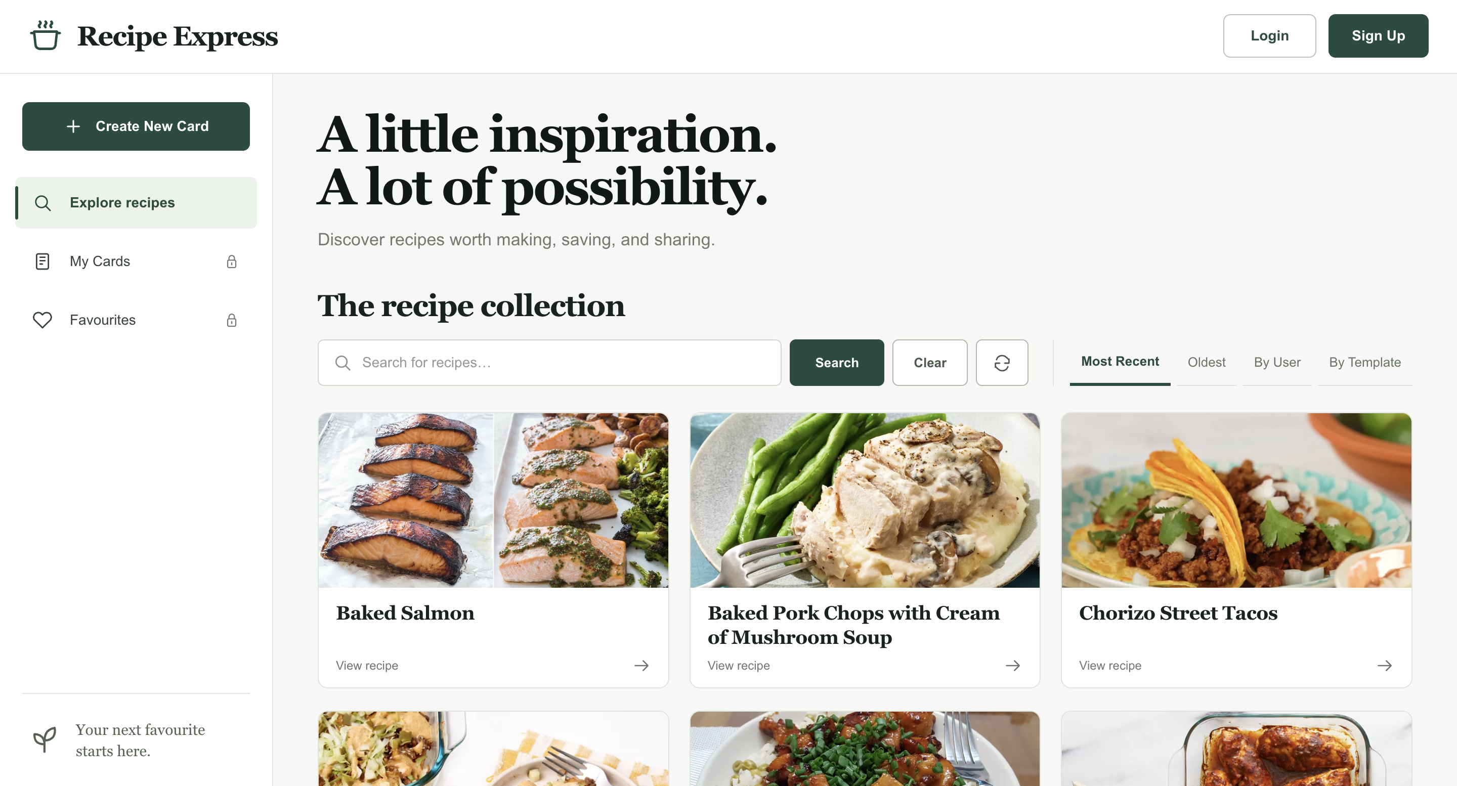 Recipe Express Website
